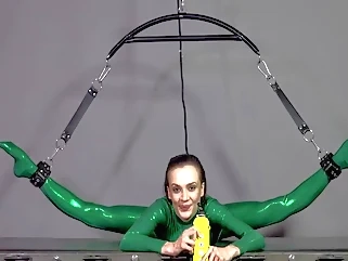 Insane Flexible Bondage From Rubber Girl Contortionist Alina brunette fetish