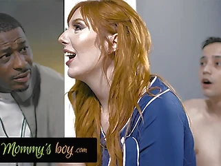 MOMMY'S BOY - Pervert MILF Teacher Lauren Phillips Takes 18yo Student's Cock, Then Gym Teacher's BBC big cock interracial